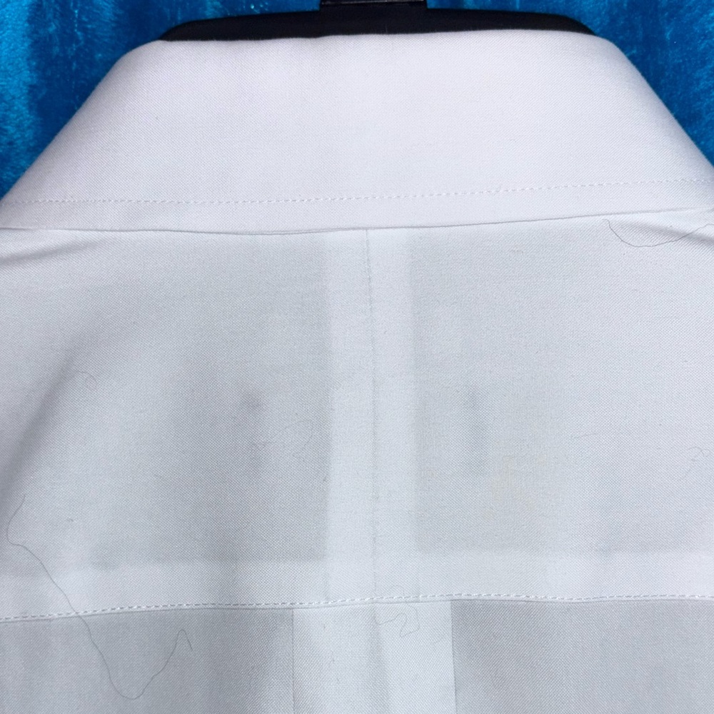 Jos. A. Bank Traveler Traditional fit Crisp White Cotton Dress Shirt Size 18-33 - Picture 10 of 14